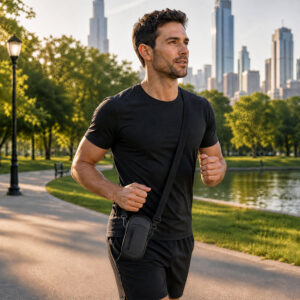 Daugiafunkcis sportinis telefono krepšys 2in1 juodas - Image 9
