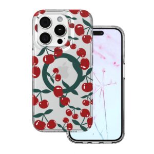 „Cherry Mag“ dėklas, skirtas „Apple iPhone 15 Pro“ 6,1" skaidrus