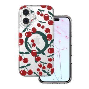 Cherry Mag dėklas, skirtas Apple iPhone 16 6,1" skaidrus