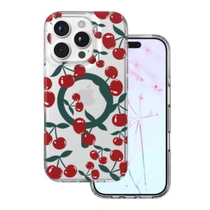 Cherry Mag dėklas, skirtas iPhone 16 Pro Max 6,9" skaidrus