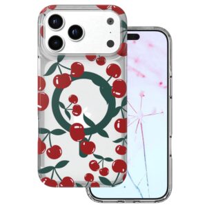 Cherry Mag dėklas, skirtas iPhone 17 Pro 6,3" / 18 Pro 6,3" skaidrus