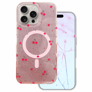 Cherry Mag dėklas Apple iPhone 16 Pro Max 6,9" su blizgučiais