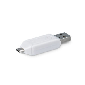 Forever microSD / SD kortelių skaitytuvas USB + microUSB baltas OTG - Image 3
