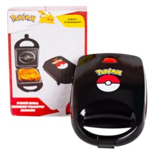 Uncanny Brands Pokémon Poké Ball sumuštinių keptuvė Juoda, Raudona, Balta - Image 1