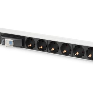 Digitus DN-95417 maitinimo paskirstymo įrenginys 6 AC išvestis(ys / čių) 0U/1U Juoda, Sidabras
