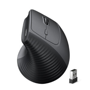Belaidė vertikali pelė 2.4GHz / Bluetooth 5.4 (reguliuojamas DPI), juoda