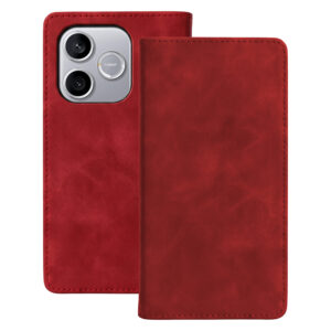 Išmanusis zomšinis dėklas, skirtas Honor 600 lite, bordo spalvos
