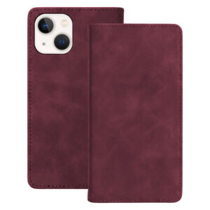 Išmanusis zomšinis dėklas Apple iPhone 13 6,1" bordo spalvos