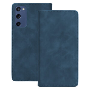 Išmanusis Suede dėklas, skirtas Samsung Galaxy S20 FE / S20 Lite / S20 FE 5G, tamsiai mėlynas