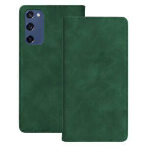 Išmanusis Suede dėklas, skirtas Samsung Galaxy S20 FE / S20 Lite / S20 FE 5G, žalias