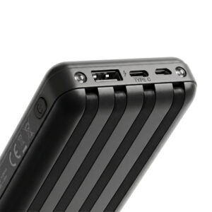 Setty saulės energijos išorinė baterija SLR-100 10000 mAh juoda - Image 3