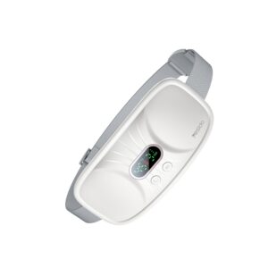 Yesido menstruacijų diržas MG28, baltas, 1800mAh, su 4 šilumos lygiais ir 3 vibracijos greičiais