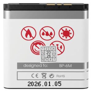 AKUMULIATORIUS MAXXIMUS NOKIA 6280 1200 mAh BP-6M - Image 2
