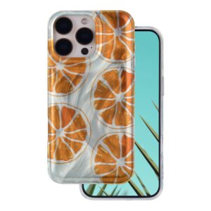 Itin madingas vasariškas dėklas, skirtas Apple iPhone 15 Pro 6,1" oranžinis