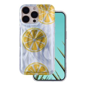 Itin madingas vasariškas dėklas Apple iPhone 16 Pro 6,3" citrinos spalvos