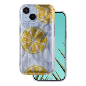 Itin madingas vasariškas dėklas Apple iPhone 13 6,1" citrinos spalvos