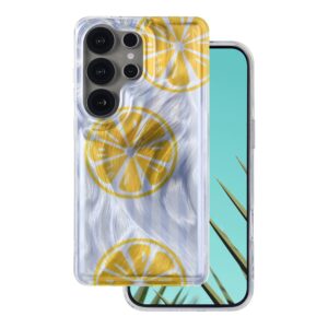 Itin madingas vasariškas dėklas Samsung Galaxy S25 Ultra, citrinos spalvos