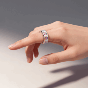 „Forever Smartring Botanical SR-101“ rožinio aukso spalvos, 10 dydis - Image 11
