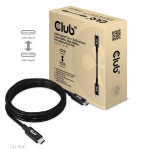 CABLE USB-C BI-DIRECTIONAL 2M/M/M CAC-1578 CLUB3D - Image 1