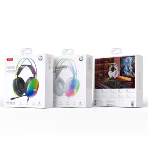 XO laidinės ausinės GE11 jack 3,5mm - USB-A juodos spalvos su RGB mikrofonu - Image 4