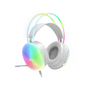 XO laidinės ausinės GE11 jack 3,5mm - USB-A baltos su RGB mikrofonu - Image 2