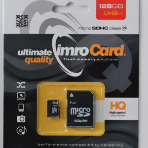 Imro atminties kortelė 128GB microSDHC cl. 10 UHS-I + adapteris