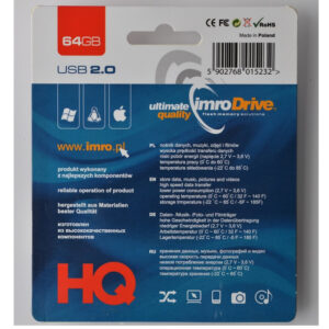 Imro USB atmintinė 64GB USB 2.0 juoda - Image 2