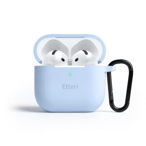 Etteri silikoninis dėklas AirPods 4 šviesiai mėlynas