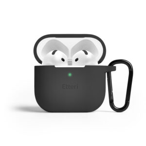 Etteri silikoninis dėklas AirPods 4 juodas