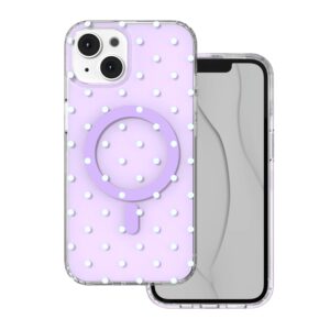 Bubble Dots Mag dėklas, skirtas Apple iPhone 13 / 14 6,1" violetinis