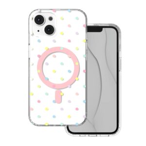 Bubble Dots Mag dėklas Apple iPhone 13 / 14 6,1" baltas