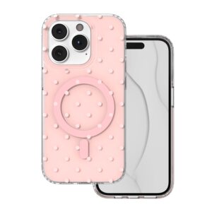 „Bubble Dots Mag“ dėklas, skirtas Apple iPhone 14 Pro 6,1" rožinis