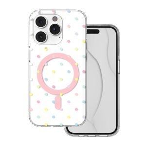 Bubble Dots Mag dėklas, skirtas Apple iPhone 14 Pro 6,1" baltas