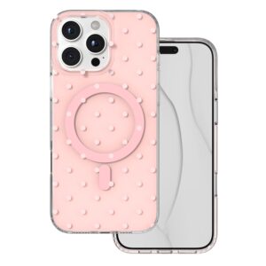 Bubble Dots Mag dėklas, skirtas iphone 16 Pro Max 6,9" rožinis