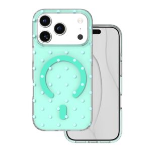Bubble Dots Mag dėklas, skirtas Apple iPhone 17 Pro 6,3" / 18 Pro 6,3" žalias