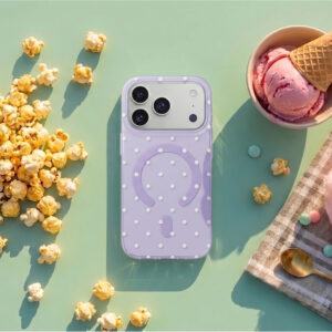 Bubble Dots Mag dėklas, skirtas iphone 15 6,1" violetinis - Image 5