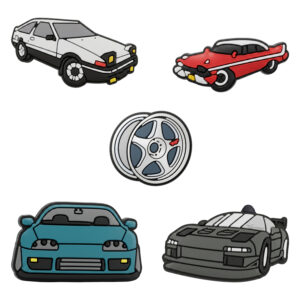 3D lipdukas Fast cars, 5 vnt. rinkinys
