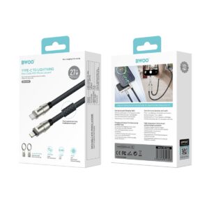 BWOO USB-C – Lightning laidas su dirželiu, 0,3 m, 27 W - Image 5