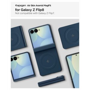 Spigen AirSkin Aramid MagSafe Samsung Galaxy Z FLIP 8 NAVY - Image 6