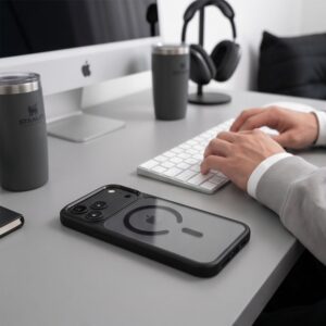 Tech-Protect MAGMAT MagSafe CC iPhone 17 PRO / 18 PRO JUODAS/SKAIDRUS - Image 6
