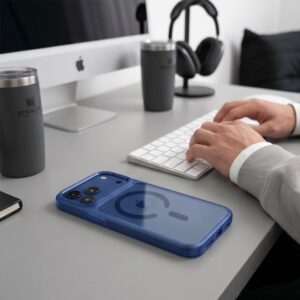 Tech-Protect MAGMAT MagSafe CC iPhone 17 PRO MAX / 18 PRO MAX TAMSIAI MĖLYNAS/SKAIDRUS - Image 6