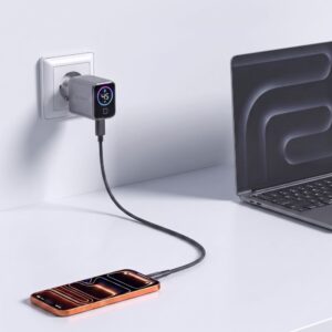 Tech-Protect POWERVISION NC45W-GAN 1 PRIEVADO TINKLO ĮKROVIKLIS PD 45W TAMSIAI PILKAS - Image 3