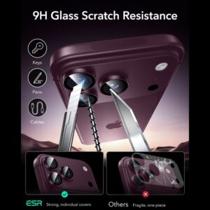 KAMEROS APSAUGA ESR ARMORITE CAMERA PROTECTOR Apple iPhone 18 PRO / 18 PRO MAX DEEP BURGUNDY - Image 6
