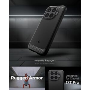 SPIGEN RUGGED ARMOR XIAOMI 17T PRO MATINIS JUODAS - Image 6