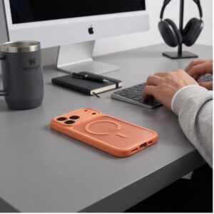 TECH-PROTECT BASICMAG MAGSAFE Apple iPhone 17 PRO / 18 PRO MATINIS KOSMINĖS ORANŽINĖS SPALVOS - Image 6