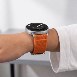 TECH-PROTECT NYLON CLASP SAMSUNG GALAXY WATCH 8 / 9 / CLASSIC (40 / 44 / 46 MM) ORANŽINIS - Image 6