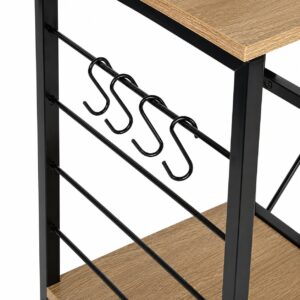Virtuvės lentynų komplektas prieškambario spintelė 90 cm lentynos kabliukai loft stiliaus šviesaus ąžuolo ModernHome - Image 7