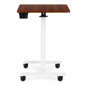 Mobilus rašomasis stalas 70x48 cm nešiojamojo kompiuterio staliukas, reguliuojamo aukščio 71.5-112 cm, rudas stalviršis ModernHome - Image 7