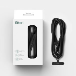 Etteri universalus kaklo dirželis telefonams, juodas - Image 10