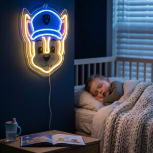 Pakabinama neoninė LED Paw Patrol iškaba ant organinio stiklo – Chase OW-130346 - Image 13